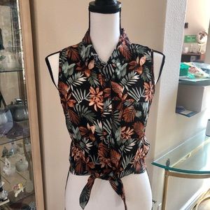 Vintage Inspired Tropical Blouse